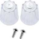 Shower Knob Replacement Compatible with Price Pfister Contessa & Windsor Tub and Shower Faucet Shower Knobs, Shower Knobs 2 Piece Replacement for Pfister Shower Handle Replacement (Clear Acrylic)