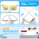 Baby Infant & Toddler Sunglasses with Strap, UV400 Protection for Boys & Girls 0-24 Months, 3 Pack
