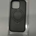 TORRAS Upgraded 360 Spin Magnetic Stand for iPhone 16 Pro Case, Fit for MagSafe, Built-in Kickstand & Ring Holder, Mil-Grade Protective Soft Edge Translucent Case for iPhone 16 Pro, Black 6.3''