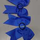 2 Packs Jumbo Cheerleading Bow 8 Inch Large Cheer Hair Bows with Ponytail Holder for Teen Girls Softball Outfit Uniform(Blue)