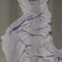 Velius Women Sexy Hollow Out Halter Wrap Sleeveless Plain Pleated Slit Casual Long Maxi Dress (Small, White)