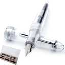 Monteverde MONZA FOUNTAIN PEN (WITH INK VIALS), CRYSTAL CLEAR; BROAD NIB