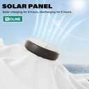 9FT Solar-Powered LED Patio Umbrella with Tilt Crank,Outdoor Market Umbrella with 32 Lights,Sunshade for Deck, Garden and Pool