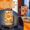 VIHOSE Basketball Kids Table Lamp for Bedroom Kids Bedside Lamp with Linen Wooden Nightstand Cartoon Nursery Lampshade for Girls Boys Living Room