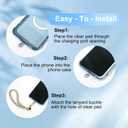 OOK Magnetic Phone Case for Samsung Galaxy S25 6.2 Inch [Wireless Charging Compatible] Soft TPU Heart Design Shockproof Protection Electroplated Slim Case with Strap Lanyard - Blue