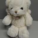 HyDren Angel Bear Plush Stuffed Animal with Wings White Bear Dolls for Boys Girls Birthday Gift(Rabbit Fur,Cute)