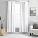 DONREN Doorway Privacy Curtains - Room Divider Soundproof Draperies, Window Treatment Thermal Insulated for Bedroom, 52 x 80 Inches Long, 2 Panels, Pure White