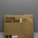 PIC AUTO Steering Wheel Cover, Black Sparkly Crystal Bling Glitter with Leather, Universal Fit 14.5"-15.5" Car Steering Wheels for Girls & Women, Anti-Slip Wheels Cover for Cars, Trucks, Van, SUVs