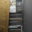 SONGMICS Clothes Drying Rack, with Sock Clips, Metal Laundry Rack, Foldable, Space-Saving, Free-Standing Airer, with 2 Height-Adjustable Gullwings, Indoor Outdoor Use, Silver and White ULLR052W01, 21.7"D x 58.3"W x 39.4"