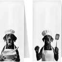 Funny Great Dane Dog Kitchen Towels,Great Dane Hand Tea Towels for Bathroom Kitchen,Dog Gifts for Women Decorative Hand Towels, 16x24 Inch, Set of 2