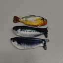 3 Pack Realistic Flopping Fish Cat Toys, Soft Chew Kicker Cat Toys for Indoor Cats & Kittens, Interactive Chew & Kicker Toys, Sardine/Saury/Yellow Croaker, Pet Chew Toy for All Breeds