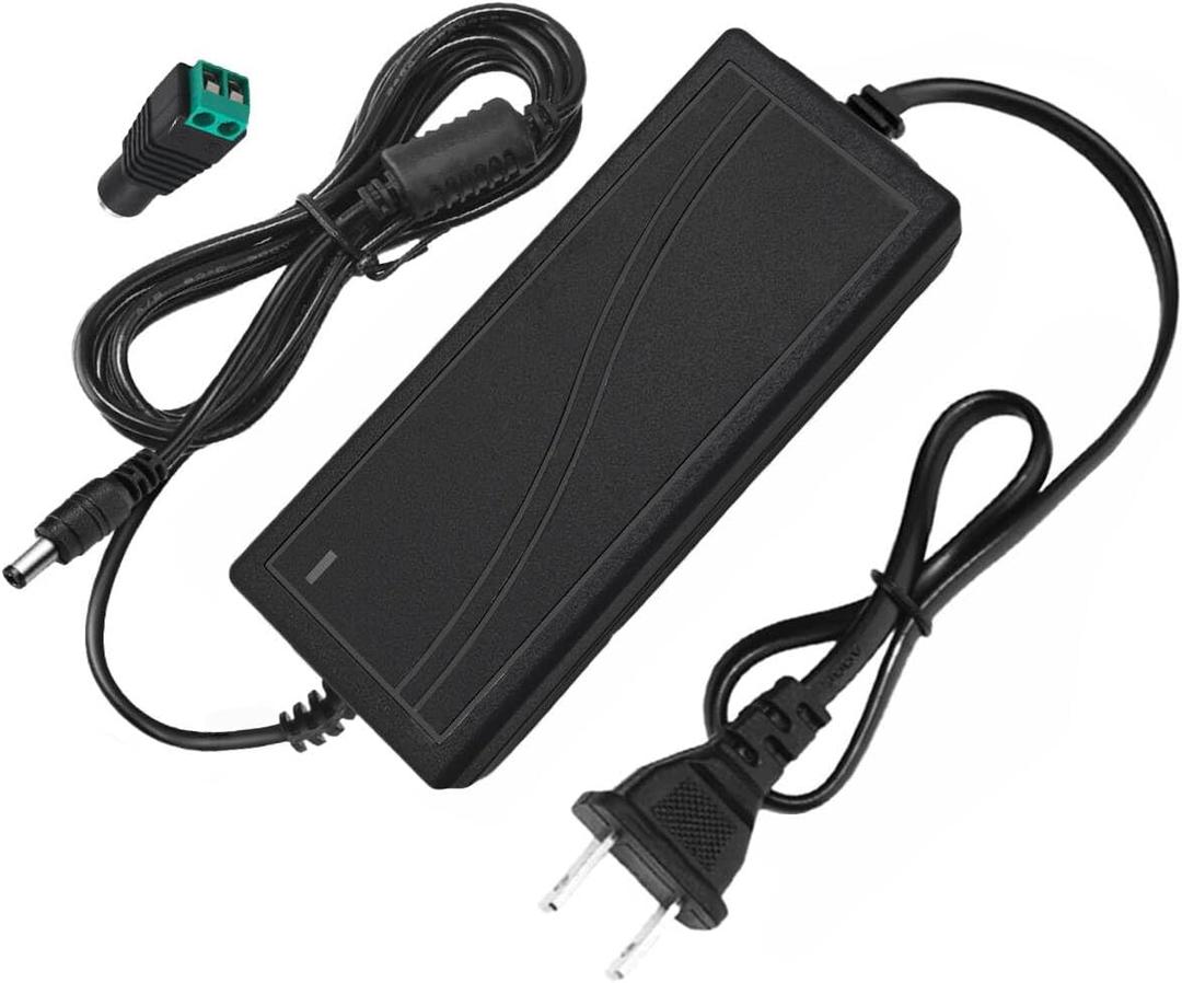 24V 5A AC Power Supply All-in-one Design Adapte 100-240V AC to DC 24 Volt 5 Amp 120W Power Adapter with 5.5 x 2.5mm Plug for LED Strip Light, CCTV Cameras