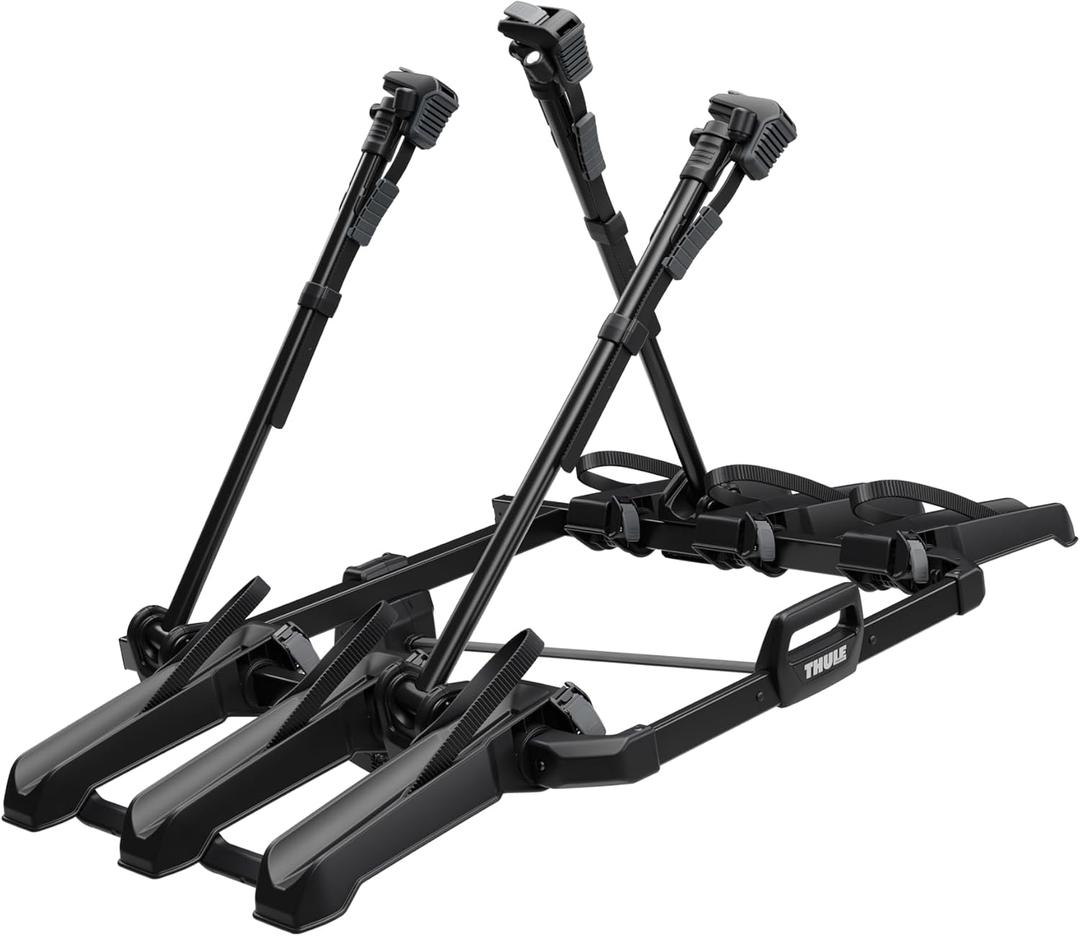 Thule Outpace 3 Bike Hitch Rack, Compact & Light, Folding Platform Design, Fits Most Bike Styles, 110lb Capacity, 2" & 1.25" Hitch