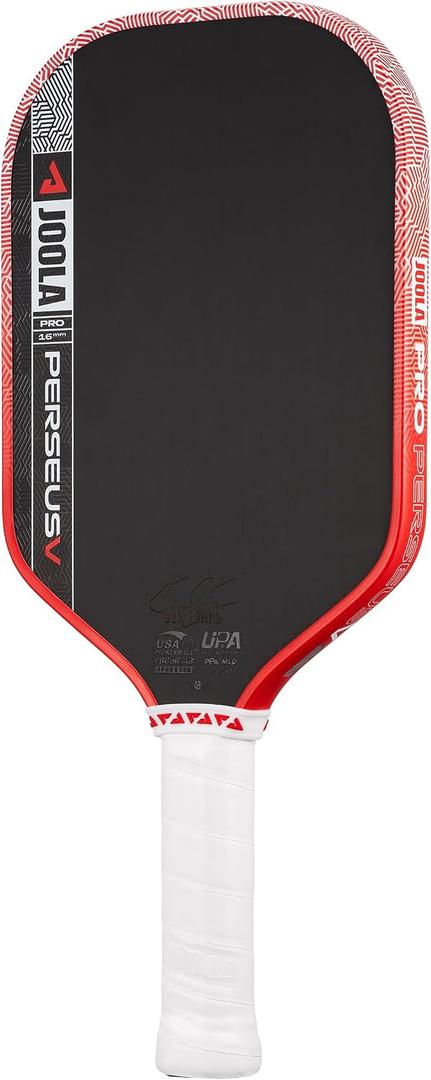JOOLA Pro V Pickleball Paddle - 16mm - Standard Grip - Raw Carbon Fiber Textured Surface - Enhanced Frame & Propulsion Core, USAPA & UPA-A Certified, NFC Chip Enabled, Premium Control & Lightweight Performance