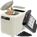 Electric Composter for Kitchen，Smart Countertop Compost Bin for Indoor Use，Mill Countertop Food Composter with Large Carbon Filter, Odorless & Quiet, Auto-Cleaning, Fast 3-6H Cycle