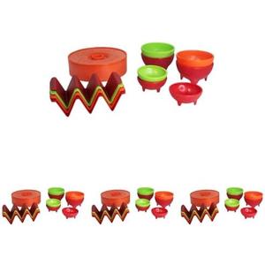 Imusa 12pc Taco Fiesta Set, Red/Orange/Green (Pack of 4) Imusa 12pc Taco Fiesta Set, Red/Orange/Green (Pack of 4)