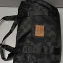 MaxWorks 51004 Foldable Travel Bag with Removable Rolling Wheels Large Carry On Suitcase Adjustable Size 25L to 55L for Gym Camping Business Trips Checkerboard Black