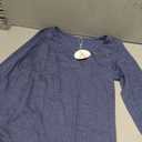 ANRABESS Womens 3/4 Length Sleeve Tops 2025 Summer Tee T-Shirts Boat Neck Tunic Travel Basic Blouses Fall Fashion Clothes (Large, Navy Blue)