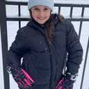 N'Ice Caps Kids Waterproof Winter Thinsulate Warm Gloves (Black, S)