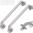 16 Inch Shower Grab Bar 2 Pack Polished Chrome SUS 304 Safety Grab Bars with Concealed Screws, 500lbs Support Assist Bath Handle Balance Bar for Handicap Elderly Pregnant Women for Gifts