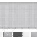 Cumbor 37-55" Retractable Baby Gates for Stairs & Doorways, Hardware Mounted Mesh Dog & Pet Gate, Easy Walk Through, One-Hand Operation, Anti-Crawl Adjustable Safety Gate for Dog, Indoor Outdoor Grey