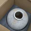 Rustic Farmhouse Vase, Round Ceramic Vase for Flowers, 7.5 Inch