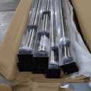 NICETOWN Outdoor Strong Tension Curtain Rod for Patio, Long Curtain Rod, Pergola, Extra Long Room Divider Curtain Rod, Use in Bathroom, Kitchen, Home, Never Collapse, No Drilling, Nickel, 80" - 120" 6 Pcs