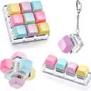 Taiyin 4 Pcs Keyboard Toy Clicker Keyboard Fidget Keychain Decompression Toys Button Stress Relief Gifts for Adult to Relief Stress Pass the Time (Cute Style)