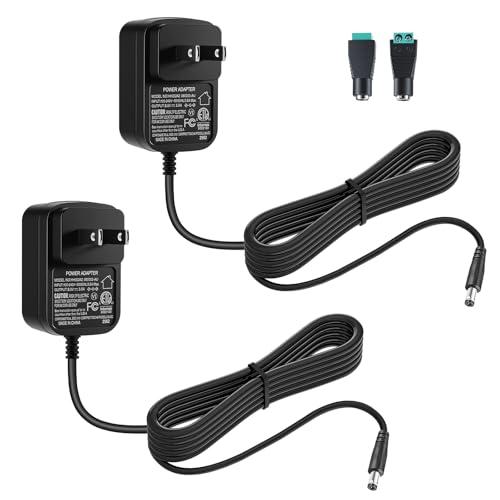 5V 3A Power Supply 2 Pack, ETL Certified 5 Volt LED Power Supply Adapter, AC 100-240V to DC 5V Converter Adapter with 5.5mm x 2.1mm DC Plug for LED Strips Security Camera