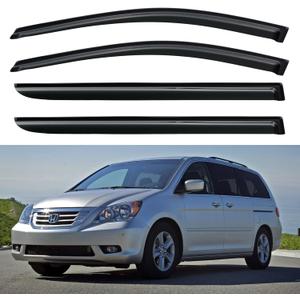 Window Visors Rain Guards for 2005 2006 2007 2008 2009 2010 Honda Odyssey, Out-Channel Window Vent Wind Deflectors Visors Shades for 05 06 07 08 09 10 Odyssey (2005-2010 Honda Odyssey)