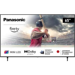 Panasonic W95 Series 65-inch Mini LED 4K Ultra HD Smart Fire TV, Sport Stadium Mode, ATSC3.0, Dolby Vision IQ, Dolby Atmos, HDR10+ Adaptive, Press and Ask Alexa, 144Hz, Wall-mountable - 65W95AP