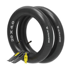 Ultraverse 20x4.0  Inner Tube Set with Schrader Valve-Ideal for Mountain Bikes & E-Bikes with 20/26-Inch Fat Tires-Durable & Reliable Performance 2 Pack with Tire Levers