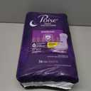 Poise Overnight Incontinence & Postpartum Pads for Bladder Leaks, 8 Drop Extra Coverage, 36 Count (Long)
