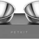 Pet food bowl, pet bowl, pet supplies, cat food bowl, stainless steel cat bowl, cat double bowl adjustable dog feeding bowl, dog and cat food bowl, cat water bowl tilting bowl ( Size : Stainless steel