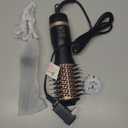 slopehill Mini Travel Dual Voltage Hair Dryer Brush,1000 Watts Hot Air Brush with European Plug, Ionic Hair Dryer and Styler for Women, Oval Barrel 2 Heat & 2 Speed Settings for International Travel (Black)