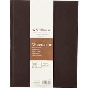 Strathmore (467-8 STR-467-8 48 Sheet No 140 Watercolor Art Journal, 8.5 by 11", 8.5"x11", White, 24