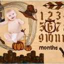 Magic Cute Baby Monthly Milestone Blanket with Frame Magic Theme Boys and Girls Baby Month Photo Props Magic Print Photo Blanket My First Birthday Party Supplies 50"x40"