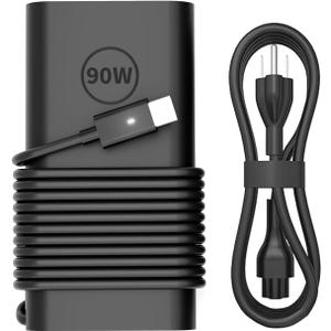 90W USB C Laptop Charger Fit for Dell XPS 13 9365 9360 9370 XPS 15 9500 Latitude 5420 5520 5540 7389 7390 5289 5300 2in1 DA90PM170 LA90PM170 Fast Charger Type C AC Adapter Power Cord