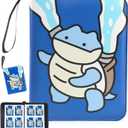 Collectible Trading Card Albums, 400 Card Holders with 50 Removable Sleeves, Portable 4 Pockets Collectible Trading Card Binder, PU Card Collection Binder for MTG, TCG, Sport Card, Game Cards (Turtle)