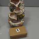 GOSSI Themed Coral Shell Fountain Tabletop Home Dcor Indoor Desktop Fountains Perfect for Zen Waterfall Meditation Waterfall Decor Fountain with LED Lights(23037)