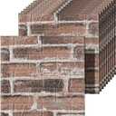 40 PCS 3D Wall Panels Peel and Stick Faux Foam 11.8"*11.8" Red Brick Color Brick Wallpaper for Walls 3D Wall Tiles Faux Brick Paneling Self-Adhesive Wallpaper for DIY Interior Wall Decor