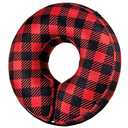 BENCMATE Inflatable Dog Cone Collar Alternative, Soft Dog Cone for Small Medium Large Dogs and Cats, Neck Recovery ECollar Donut Collar After Surgery (Medium, Plaid)