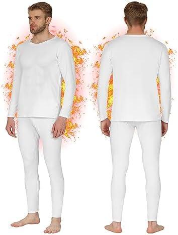 HEROBIKER Long Johns Thermal Underwear for Men Skiing Winter Warm Hunting Gear Fleece Lined Base Layer Set Top Bottom