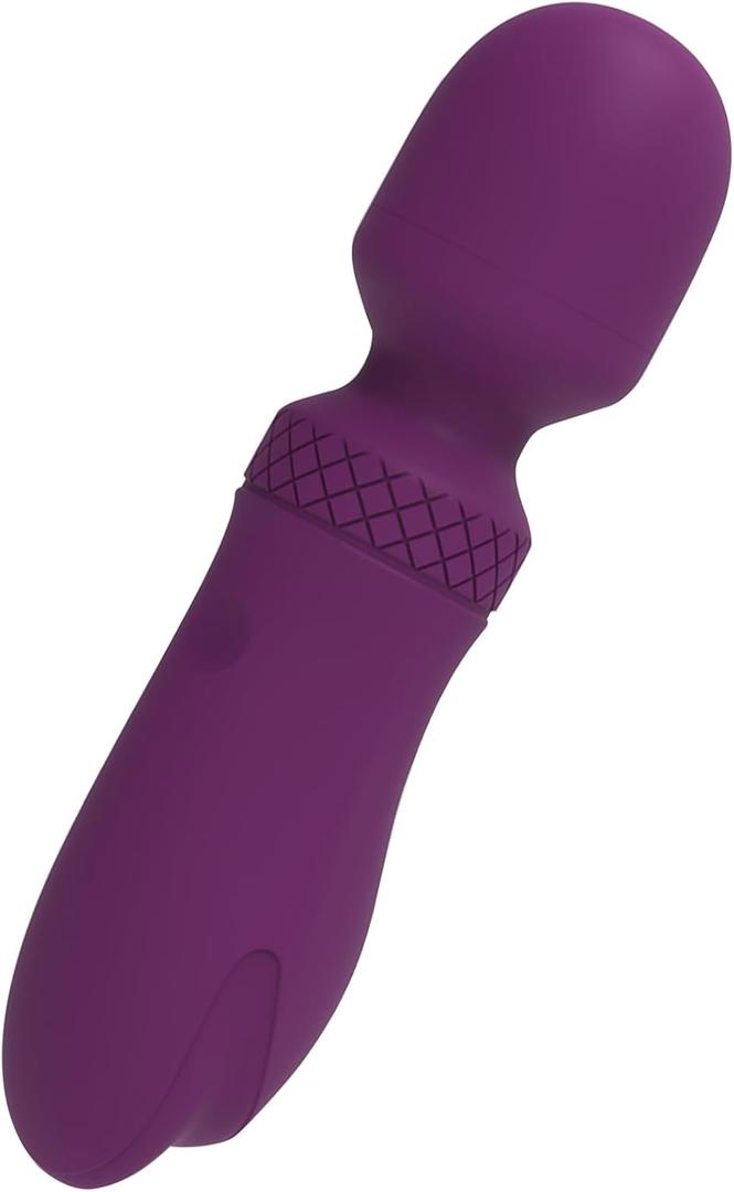 Manual Back Massagers Small Handheld Massager with 10 Modes, Personal Handheld Massager for Neck Back Body Purple