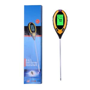 Generic Quadruple-in-One Soil Tester: Soil PH Meter, Soil Acidity & Alkalinity PH Value Analyzer, Temperature & Humidity Gauge, and Moisture Meter