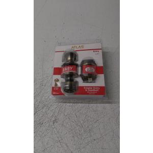 Lewis Hyman Inc 1734601 Atlas Tulip Style Door Knob and Single Cylinder Deadbolt Combo, Polished Brass