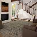 Machine Washable Rugs for Living Room: 9x12 Area Rugs Boho Vintage Rugs Stain Resistant Non Slip Low Pile Soft Lightweight Carpet for Bedroom Kitchen Dining Room Nursery Kids Room Farmhouse