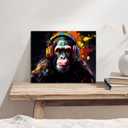 Monkey Street Graffiti Wall Art Boys Room Decor Abstract Banksy Animal Canvas Art Painting for Living Room Office Wall Decor Home Decoration Watercolor Gaming Monkeys Poster Prints Artwork 12x16 (TYDXX)