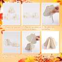 Leinuosen 72 Pcs/24Sets Fall Crafts Large Wooden 3D Pumpkin Cutouts 8 Inch Unfinished Wooden Slices to Paint Table Centerpieces Decor for Thanksgiving Autumn Party Tiered Tray Decor(Solid)