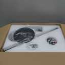 ZMISHIBO 60 Inch Ceiling Fans with RGB Lights, Low Profile Flush Mount Ceiling Fan with App&Remote Control, Dimmable 20W LED Light, Black Modern Fan for Living Room, Bedroom, Game Room